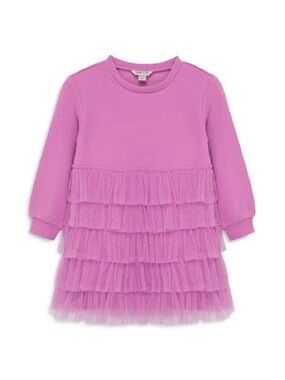 New Girls' Tiered Ruffle Dress - Little Kid In Purple NWT size 4T